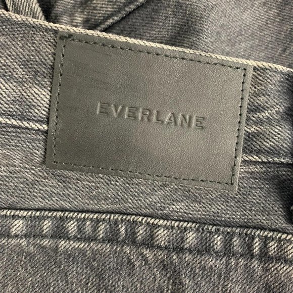 Everlane Washed Black Mini Skirt Raw Cut Hem - Picture 7 of 7